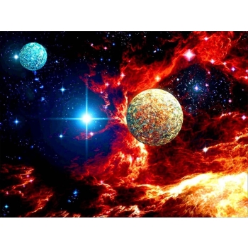 Obrazy diamentowe 5d 30 x 40 cm - planety kosmos